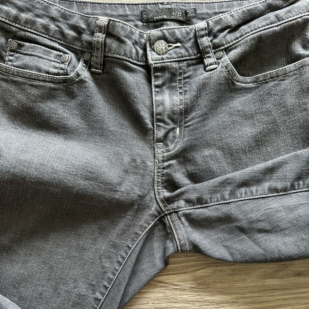 Prana Dark Gray Skinny Jeans Mid Rise Size 4/27 - Picture 5 of 11